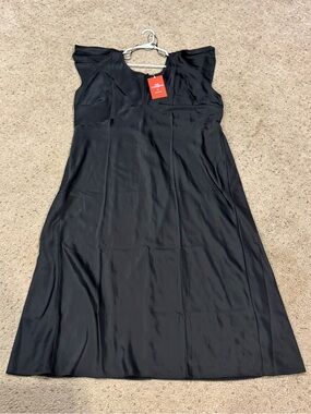Old Navy Black Satin Maxi Dress